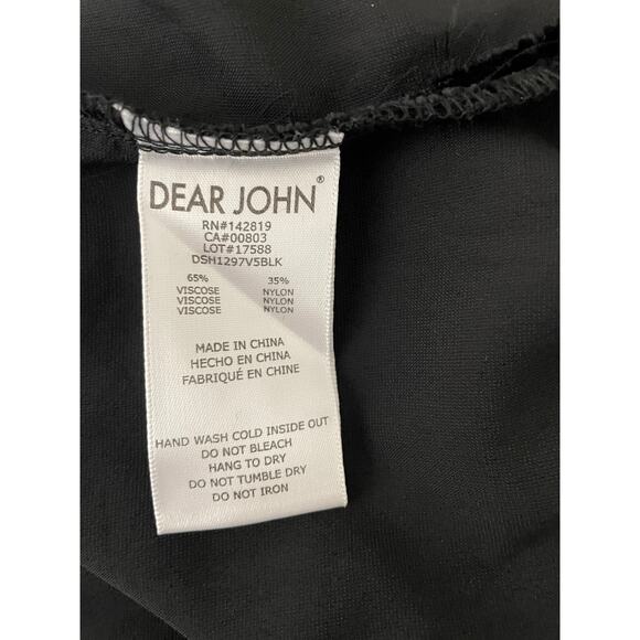 Dear John Denim Black Velvety Luxe Button Down Long Sleeve Blouse Size XL - Picture 6 of 7